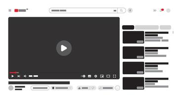 video canale ui modello vettore