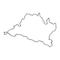 bagmati Provincia carta geografica, amministrativo divisione di Nepal. vettore illustrazione.