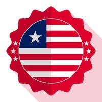 Liberia qualità emblema, etichetta, cartello, pulsante. vettore illustrazione.