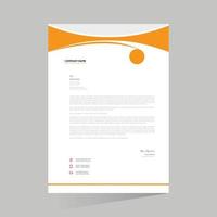 design di carta intestata vettoriale elegante di colore arancione