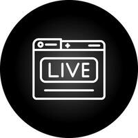 icona del vettore live streaming