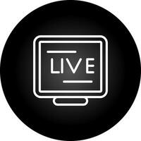 icona del vettore live streaming