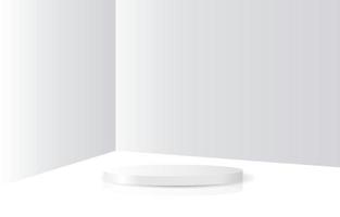 sfondo della piattaforma della fase di visualizzazione del prodotto bianco vettore