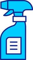 pulizia spray blu pieno icona vettore