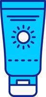protezione solare blu pieno icona vettore