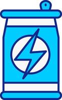 energia bevanda blu pieno icona vettore