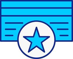 membro carta blu pieno icona vettore