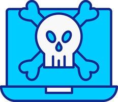 il malware blu pieno icona vettore