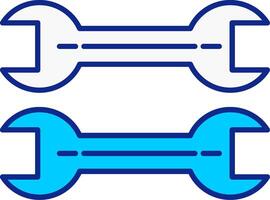 chiave inglese blu pieno icona vettore