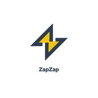 zapzap - punti salienti fare zapping, fulmine, elettricità, energia, o tuono logo design concetti nel un' modello formato. vettore
