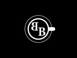 lettera bb logo caffè vettore