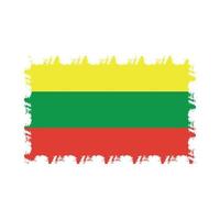 vettore di bandiera della lituania con stile pennello acquerello
