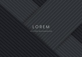 astratto sfondo geometrico moderno con strati di carta nera e grigia strutturata. vettore