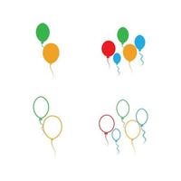 palloncini design, festa celebrazione compleanno vacanza decorazione e intrattenimento, illustrazione vettoriale