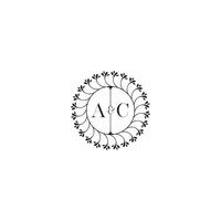 AC semplice nozze iniziale concetto con alto qualità logo design vettore
