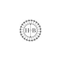 hb semplice nozze iniziale concetto con alto qualità logo design vettore