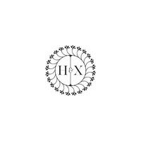hx semplice nozze iniziale concetto con alto qualità logo design vettore