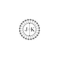 jk semplice nozze iniziale concetto con alto qualità logo design vettore