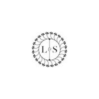 ls semplice nozze iniziale concetto con alto qualità logo design vettore