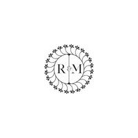 rm semplice nozze iniziale concetto con alto qualità logo design vettore