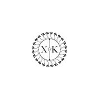 xk semplice nozze iniziale concetto con alto qualità logo design vettore