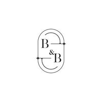 bb linea semplice iniziale concetto con alto qualità logo design vettore