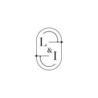 li linea semplice iniziale concetto con alto qualità logo design vettore