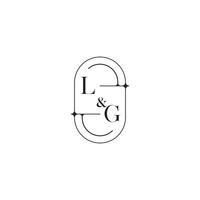 lg linea semplice iniziale concetto con alto qualità logo design vettore