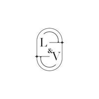 lv linea semplice iniziale concetto con alto qualità logo design vettore