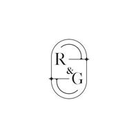 rg linea semplice iniziale concetto con alto qualità logo design vettore