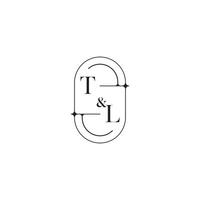 tl linea semplice iniziale concetto con alto qualità logo design vettore