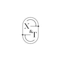 xt linea semplice iniziale concetto con alto qualità logo design vettore