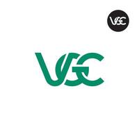 lettera vgc monogramma logo design vettore