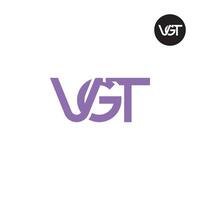 lettera vgt monogramma logo design vettore