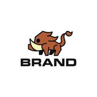 moderno cinghiale animale logo disegno, cinghiale selvaggio maiale isolato animale logo design vettore