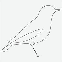 continuo linea mano disegno vettore illustrazione uccello arte