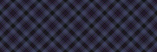 dare senza soluzione di continuità tessile struttura, verticale dai un'occhiata plaid sfondo. attrezzatura vettore tessuto modello tartan nel nero e blu colori.