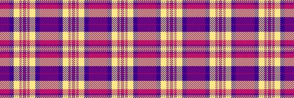 maglia sfondo struttura vettore, controlli tessile plaid modello. installazione dai un'occhiata tessuto tartan senza soluzione di continuità nel leggero verga d'oro e viola colori. vettore