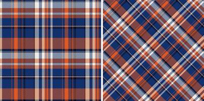 plaid dai un'occhiata struttura di tessuto vettore tessile con un' senza soluzione di continuità modello tartan sfondo. impostato nel retrò colori. creativo usi di ornamentale seta nastro.