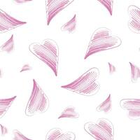 modello con un' cuore per San Valentino giorno per tessili, etichette, geometrico stile modelli. rosa è un' moderno colore. vettore