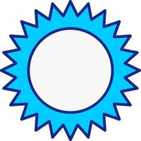 sole blu pieno icona vettore