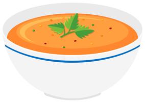 Ciotola di zuppa di zucca vettore