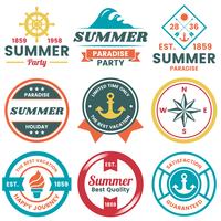 Summer Retro Vector Logo per banner