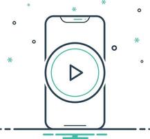 icona mix per video vettore