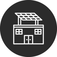 eco solare casa vettore icona