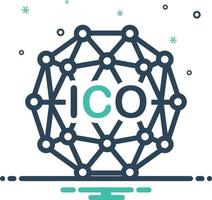 mix di icone per ico vettore