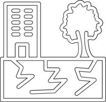 terremoto vettore icona