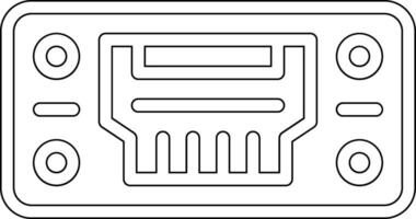 hdmi porta vettore icona