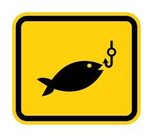 nessun segno di simbolo di pesca isolare su sfondo bianco, illustrazione vettoriale eps.10