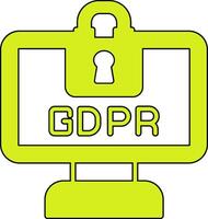 GDPR vettore icona